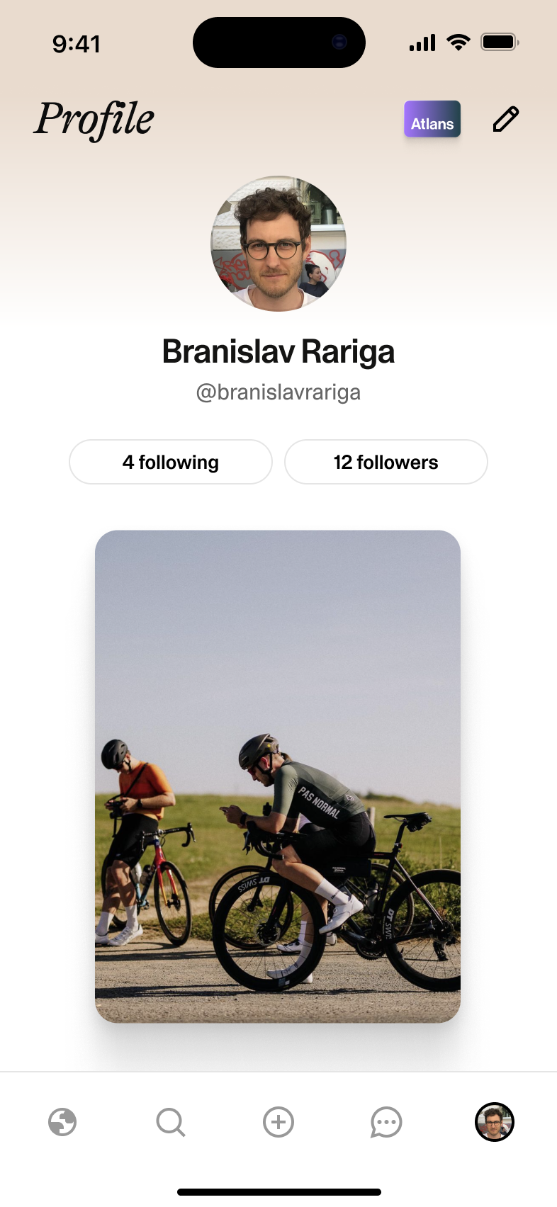 Screenshots of sporting app