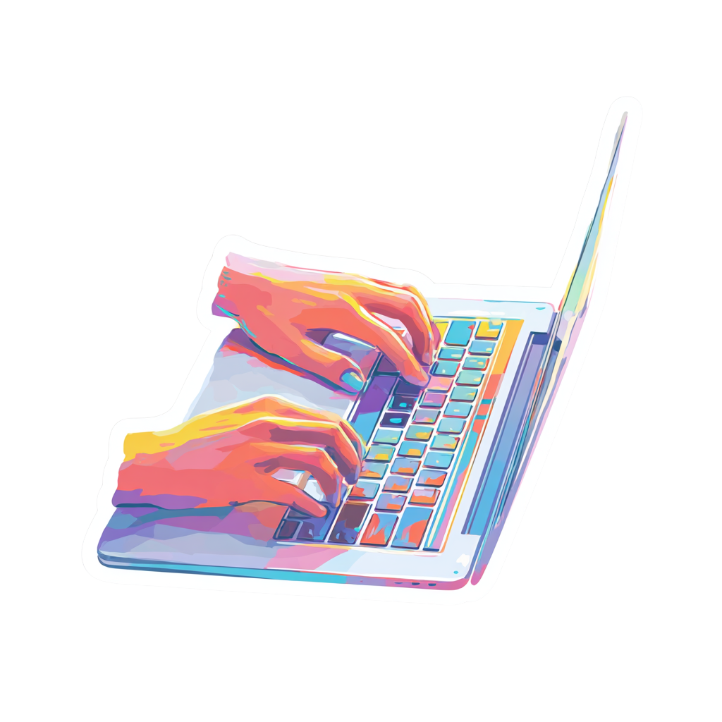 Drawing of a computer